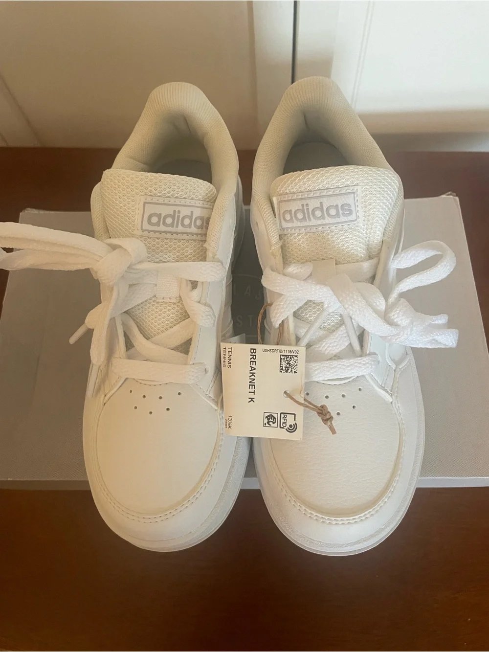 adidas Kids White Low-Top Lace-Up Sneakers